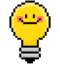pixelated icon of a lightbulb